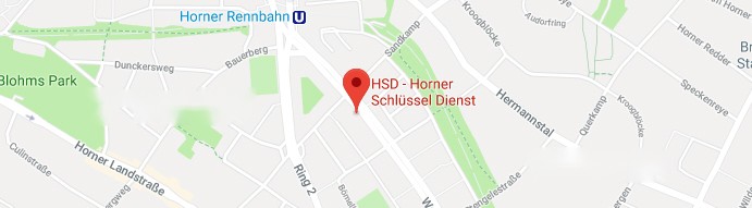 Kartenausschnitt: HSD Horner Schlüssel Dienst, Washingtonallee 16, 22111 Hamburg